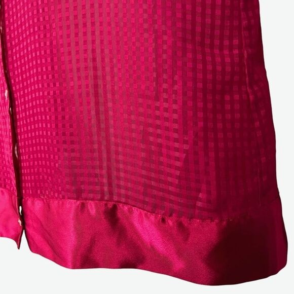 VICTORIA'S SECRET Vintage Gold Label Satin Trim Sleeveless Pajama Top Shirt sz M - Picture 8 of 12